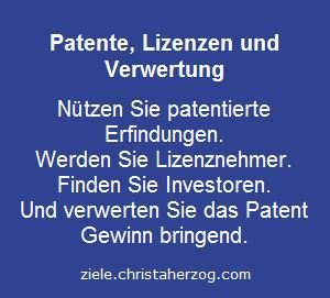 Patente, Lizenzen und Verwertung