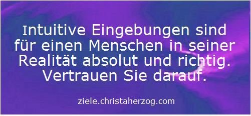 Intuitive Eingebungen sind absolut