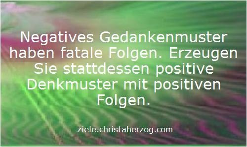 Positive versus negative Gedankenmuster