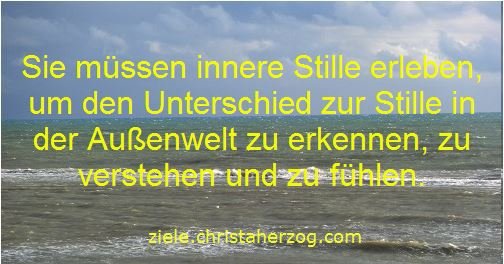 Innere Stille und die Außenwelt