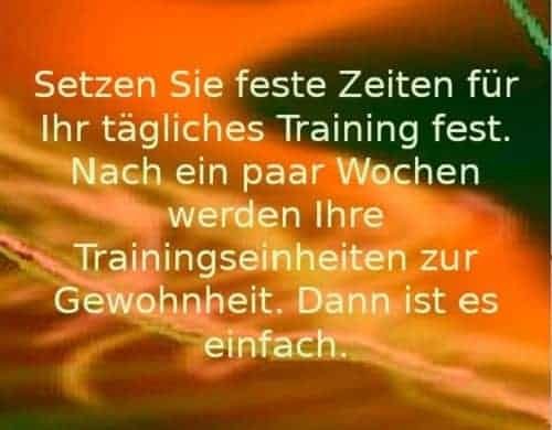 Training zur Gewohnheit machen