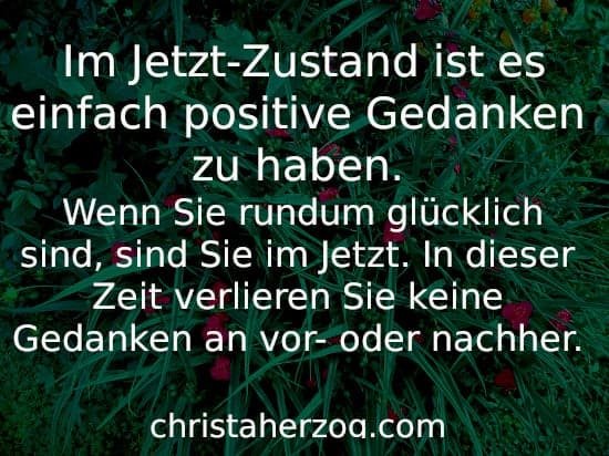 Positive Gedanken im Jetzt